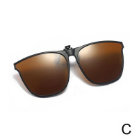 Солнцезащитные очки с клипсой для мужчин и женщин, Поляризационные солнечные аксессуары в стиле ретро, меняющие цвет, для вождения, O7C5, 1 шт.