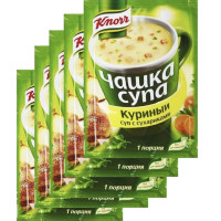 Суп Knorr Чашка Супа Куриный с сухариками быстрого приготовления 16 г 5 шт