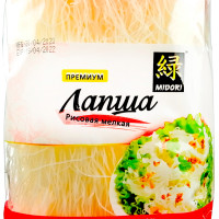Лапша рисовая Midori мелкая премиум, 500 г
