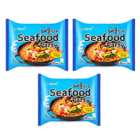 Лапша быстрого приготовления со вкусом морепродуктов Seafood party (3 шт. по 125 г), Южная Корея