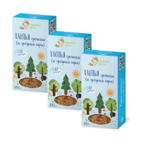 Хлопья гречневые (не требующие варки), детское питание Здоровые детки,  3 шт по 185 гр