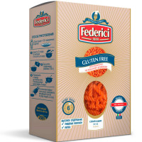 Макароны спиральки Фузилли из красной чечевицы Federici без глютена, 250 г, Паста, Постные, Веган, итальянские ПП продукты
