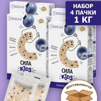 Каша ячневая Сила KIDS (ячмень, яблоко, черника) 4шт, 1кг