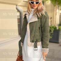 Дубленка авиатор пилот короткая зимняя