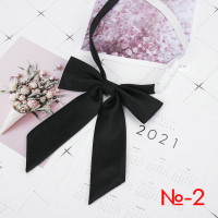 Галстук-бабочка женский, синий, для школьной формы