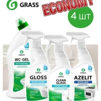Набор чистящих средств Azelit Gloss Cleen Glass WC-Gel