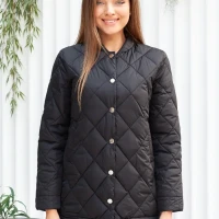 Куртка весенняя утепленная стеганная длинная