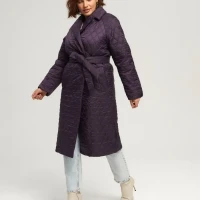 Пальто стеганное весна куртка демисезонная удлиненная