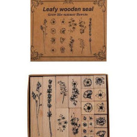 Набор деревянных штампов для творчества (22 шт) "Летние растения"