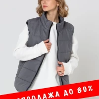 Жилет женский утепленный без капюшона, безрукавка теплая		