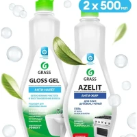 Набор для уборки ванны и кухни Azelit антижир + Gloss Gel