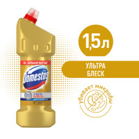 Domestos Ультра Блеск чистящее средство для туалета и ванной, эффективное отбеливание, 1500 мл