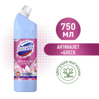 Универсальное чистящее средство-гель Domestos антиналет + блеск, цветущая магнолия, 750 мл