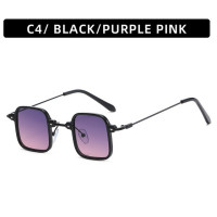 Модные квадратные солнцезащитные очки для женщин и мужчин, классная индивидуальная одежда, трендовые очки, солнцезащитные очки с металлическими дужками, мужские очки 2022