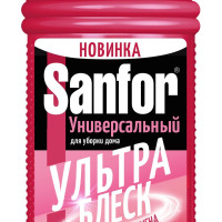 SANFOR Универсал Ультра Блеск Чистота и гигиена, 750 г (ягодный флакон)