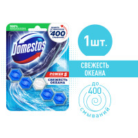 Блок для унитаза Domestos Power 5 Свежесть океана, защита от микробов и налета, 55 гр