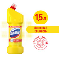 Domestos Лимонная свежесть, универсальное чистящее cредство гель, против бактерий и запахов, 1500 мл