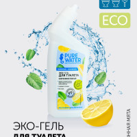 Эко Гель для туалета Pure Water Лимонная мята 500 мл без хлора