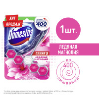 Блок для унитаза Domestos Power 5 Ледяная магнолия, защита от микробов и налета, 55 гр