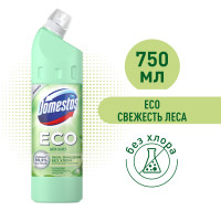 Domestos ECO чистящее эко средство для унитаза и сантехники, Свежесть Леса Антиналет, 750 мл