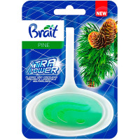 Brait Туалетный блок-корзинка PINE Xtra Power, устранение грязи и запахов, аромат Хвоя (40 гр)