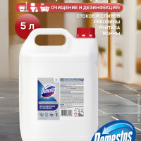 Domestos Универсальное чистящее средство Professional, Свежесть Атлантики, дезинфицирующее, 5000 мл /