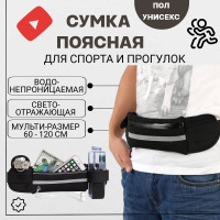 Сумка для бега, поясная мужская, непромокаемая спортивная женская на пояс, для смартфона и документов, для активного образа жизни