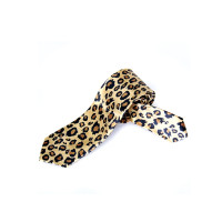 Леопардовый принт, стильный мужской повседневный галстук, 2 дюйма, узкий Атласный Галстук