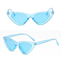 Солнцезащитные очки женские, прозрачные, треугольные, повседневные, кошачий глаз