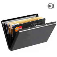 Футляр для кредитных карт, картхолдер HANOX с RFID защитой, черный