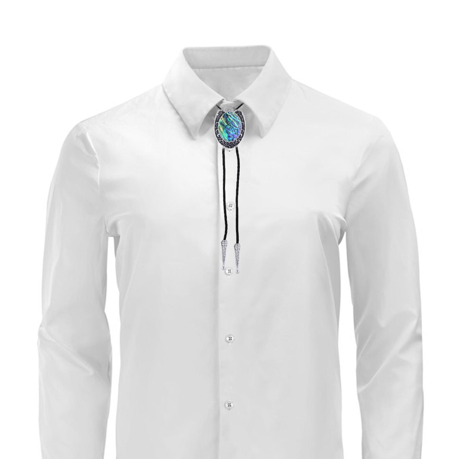 Western Bolo Tie Shirt Neck Ties Costume Accessories Western Necklace Tie with Pendant Adjustable Rope for Adults Men Women Gift