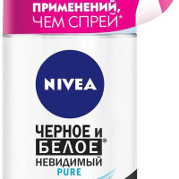 Дезодорант-антиперспирант шариковый NIVEA Черное и Белое Невидимый Pure, 50 мл