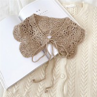 Декоративная вышивка в Корейском стиле, искусственный воротник, шаль, ажурная вышивка крючком, кружевное ожерелье, винтажная короткая накидка