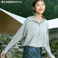 娜詩妍披肩防曬衣女款夏季冰絲薄款涼感專業透氣冰絲防曬服短外套