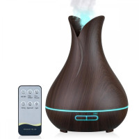 Ультразвуковой арома увлажнитель воздуха Aromatherapy Humidifier с текстурой темного дерева