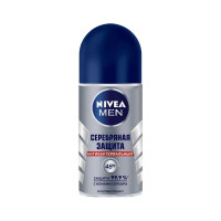 Дезодорант-антиперспирант шариковый NIVEA Men Серебряная защита антибактериальный с ионами серебра, 50 мл