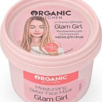 Organic Kitchen Glam Girl от блогера kreida маска для лица увлажняющая глиттерная, 100 мл