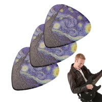 Набор для гитары, тонкий средний и тяжелый s-образный палочка с художественным дизайном звездного неба