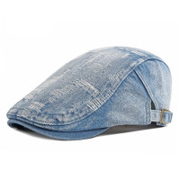 Повседневные мужские шапки Wuaumx в стиле ретро, весенне-летние джинсовые береты, женская шапка из мытого хлопка, с изображением утконоса, плоские шапки в елочку