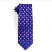 Новинка модные галстуки из 100% шелка с принтом в виде животных, галстук с рисунком фламинго, собаки, овцы, мужской костюм с рисунком для отдыха, галстук