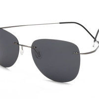 100% титановые поляризационные солнцезащитные очки Polaroid светильник брендовые дизайнерские очки без оправы Polaroid Gafas, мужские солнцезащитные очки