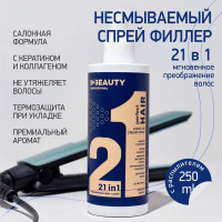 IN2BEAUTY Professional/ Спрей термозащита и уход для волос PERFECT HAIR 21 в 1 с кератином и коллагеном, крем филлер для волос, 250 мл с дозатором