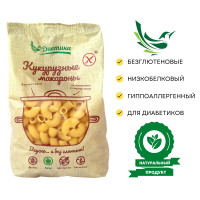 Кукурузные макароны Рожок большой марка "ДИЕТИКА" без глютена (кукурузная мука) 300 гр, диетическая еда, , ПП питание, гипоаллергенный продукт