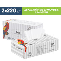 MOMI Бумажные салфетки "Family LUX", двухслойные, 440 шт (220 шт* 2 уп)