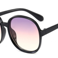 Очки солнцезащитные женские в круглой оправе, брендовые дизайнерские солнечные очки большого размера в стиле ретро, модные уличные очки для вождения