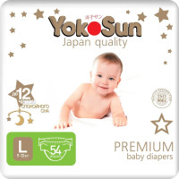 Подгузники детские YokoSun Premium, Размер 4 / L (9-13 кг), 54 шт