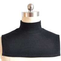 Женская и мужская зимняя хлопковая водолазка, полутоп, съемный пуловер с накладным воротником, простой однотонный теплый свитер с воротником