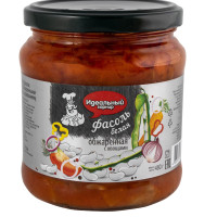 Фасоль белая с обжаренными овощами по-домашнему Идеальный Гарнир 480 гр