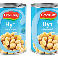 Нут натуральный консервированный Green Ray 400 гр (Набор из 4 шт)