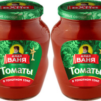 Томаты Дядя Ваня в собственном соку, набор: 2 штуки